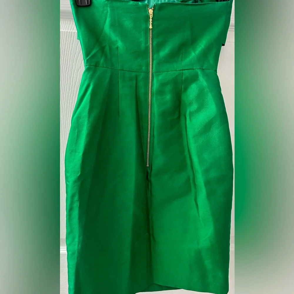 Kate Spade Darcie Strapless Green Cocktail Dress Size 0 Emerald Fit & Flare